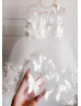 Ivory Butterfly Tulle Fairytale Flower Girl Dress